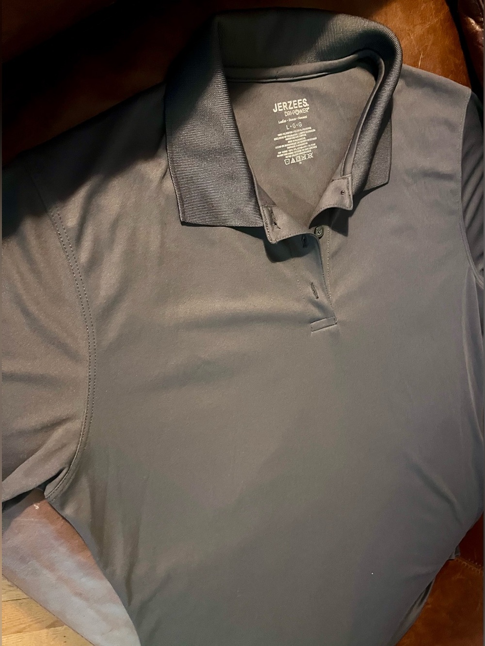 JERZEES DRI-POWER® Ladies’ Gray Polo Lg.